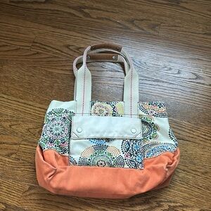 Patterned Fossil Tote Good Condition